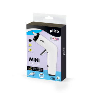 Pistola de silicona caliente plico mini con bateria