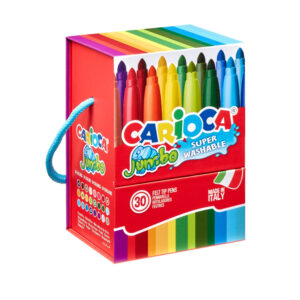 Rotulador carioca jumbo caja premium con asa 30 unidades colores surtidos