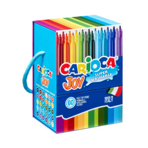 Rotulador carioca joy caja premium con asa 60 unidades colores surtidos