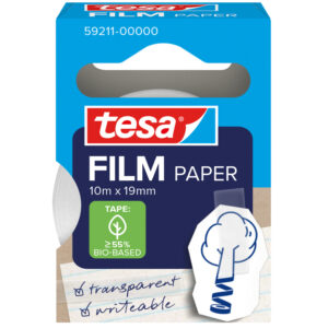 Cinta adhesiva tesa papel transparente 10 m x 19 mm