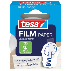 Cinta adhesiva tesa papel transparente 33 m x 19 mm