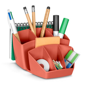 Organizador de sobremesa cep terra nova 8 departamentos color terracota 143x158x93 mm