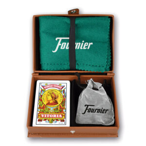 Juego cartas fournier mus doble en estuche polipiel + tapete
