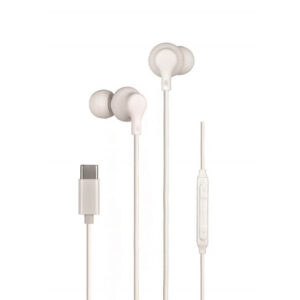 Auricular daewo in-ear con microfono usb tipo-c color blanco