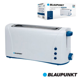 Tostador blaupunkt boca ancha 220v-1000w termostato 6 niveles con boton de parada color blanco