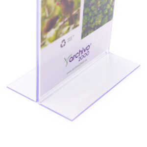 Expositor sobremesa archivo 2000 con forma t poliestireno transparente din a3 horizontal 100x420x305 mm