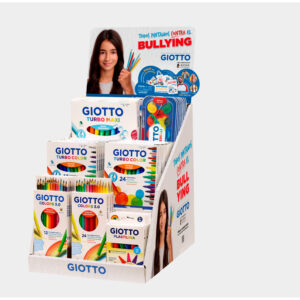 Expositor sobremesa giotto campaña todos pintamos contra el bullying 2025