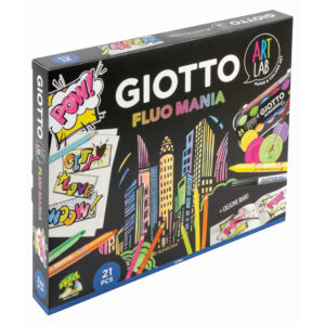 Set creativo giotto art lab fluo mania 21 piezas