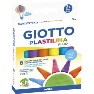 Plastilina giotto fluor caja de 6 unidades colores surtidos