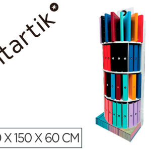 Carpeta antartik expositor de suelo carton con 80 unidades surtidas 40x150x60 cm