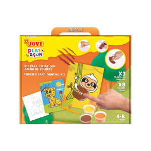 Juego jovi play&fun pinta con arena de colores animales terrestres