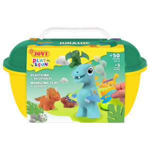 Juego jovi play&fun plastilina cofre jurassic