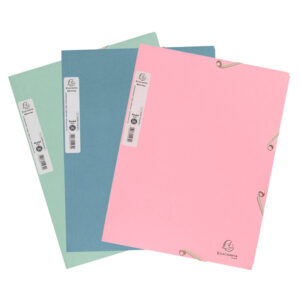 Carpeta exacompta autentik gomas carton reciclado tres solapas din a4+ pack de 6 colores surtidos