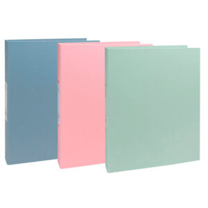 Carpeta de 2 anillas 30 mm redondas exacompta autentik din a4+ carton reciclado forrado colores surtidos