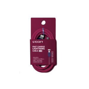 Cable groovy tipo c a apple lightning carga rapida longitud 1 m color rojo