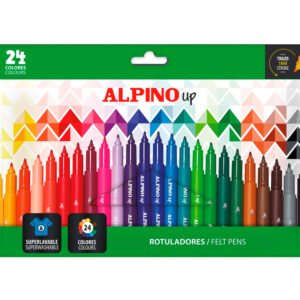Rotulador alpino up punta 1 mm caja de 24 unidades colores surtidos
