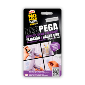 Adhesivo pattex pega despega no mas clavo hasta 6 kg blister de 12 unidades