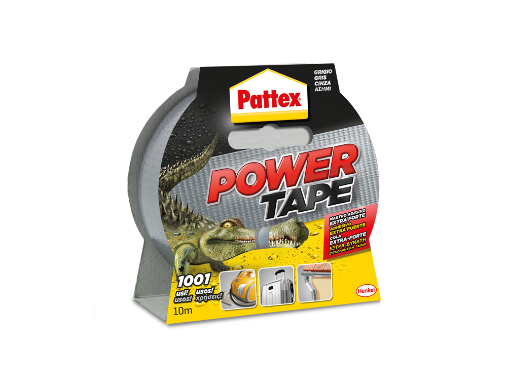 Cinta adhesiva pattex americana 5 m x 50 mm super fuerte color gris