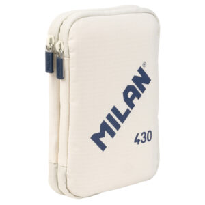 Plumier escolar milan 430 since 1918 doble con accesorios color beig 195x50x130 mm