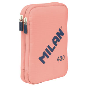 Plumier escolar milan 430 since 1918 doble con accesorios color rosa 195x50x130 mm