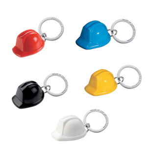 Llavero casco de seguridad acrilico reciclado pack de 5 unidades colores surtidos