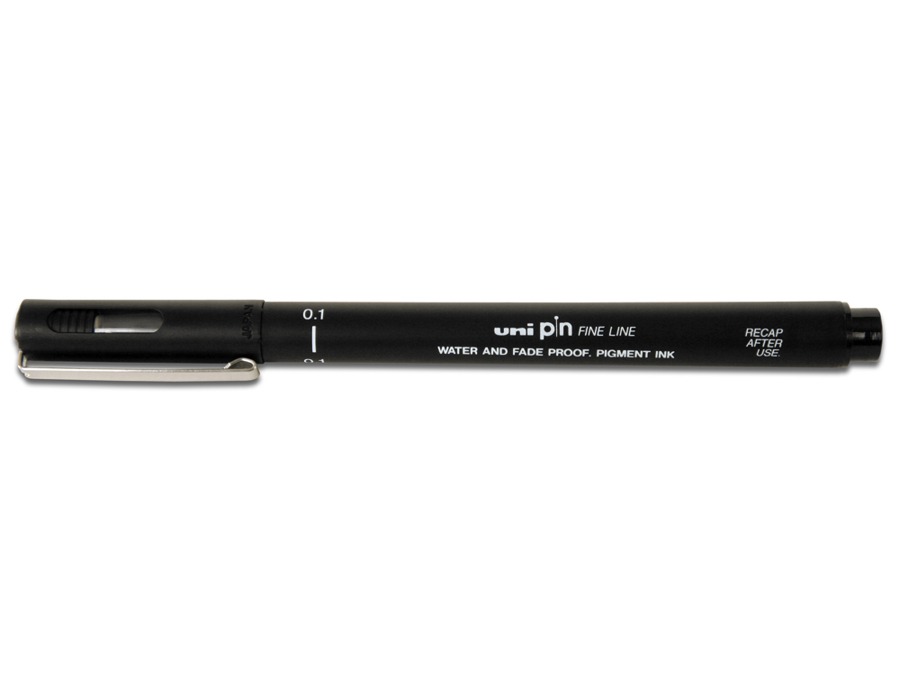 Rotulador uniball pin calibrado micrometrico 0,9 mm color negro