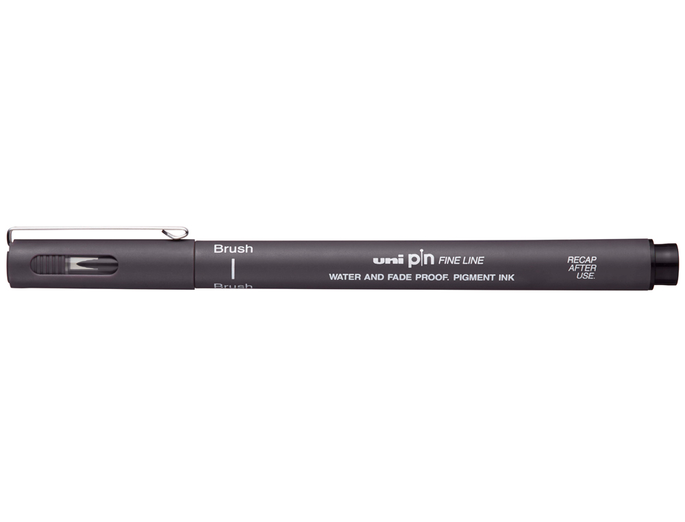 Rotulador uniball pin br-200 punta de pincel fino gris oscuro