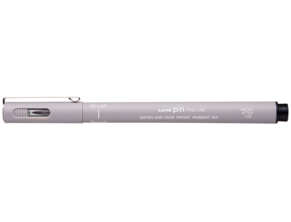 Rotulador uniball pin br-200 punta de pincel fino gris claro