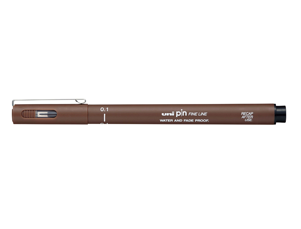Rotulador uniball pin caligrado micrometrico 0,1 mm color sepia