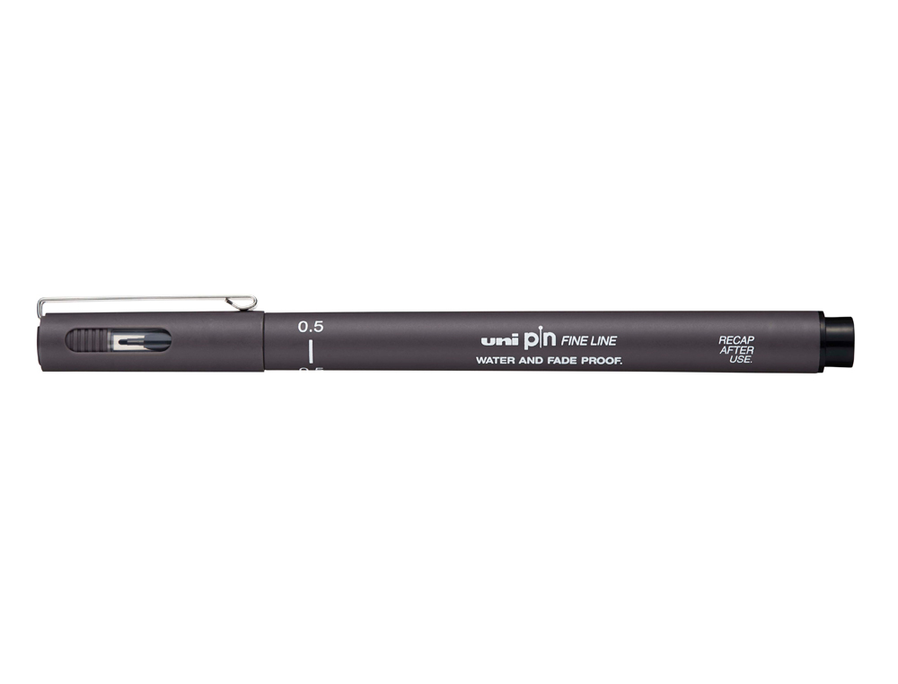 Rotulador uniball pin calibrado micrometrico 0,5 mm color gris oscuro