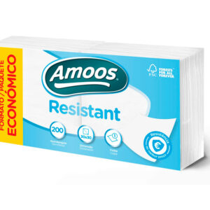 Servilleta amoos resistant 1 capa color blanco 30x30 cm paquete de 200 unidades