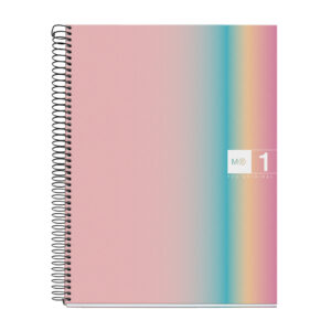 Cuaderno espiral miquelrius din a4 80 hojas 90 gr cuadro 5 mm tapa forrada aurora west
