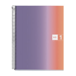Cuaderno espiral miquelrius din a4 80 hojas 90 gr cuadro 5 mm tapa forrada aurora provence