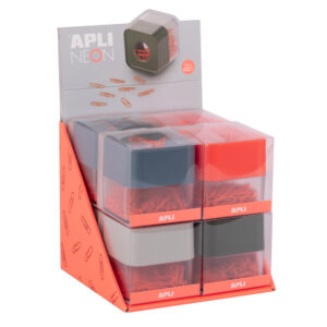 Portaclips apli imantado neon expositor de 8 unidades colores surtidos