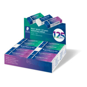 Goma de borrar staedtler mars plastic 125 aniversario 526/50 caja de 20 unidades