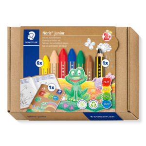 Set de dibujo staedtler noris junior mixto lapices de cera actividades infantiles 8 piezas