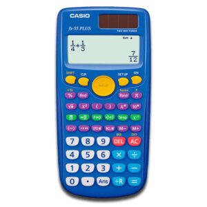 Calculadora casio fx-55 plus cientifica 240 funciones pantalla de cuatro lineas solar y pila