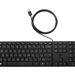 Teclado hp 320k qwerty con cable color negro