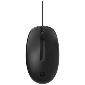 Raton hp 125 optico con cable 3 botones 1200 dpi color negro