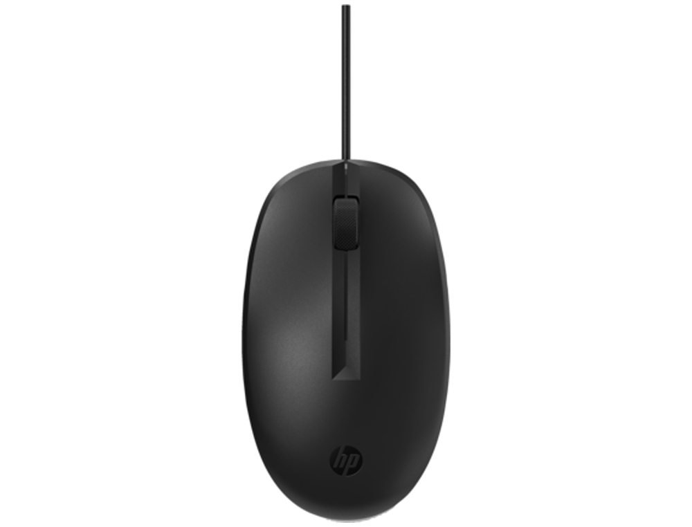 Raton hp 125 optico con cable 3 botones 1200 dpi color negro