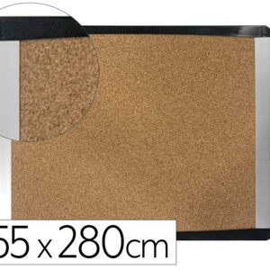 Pizarra corcho bi-office inka reciclado marco de aluminio y laterales plastico negro 355x280 mm