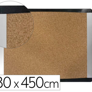 Pizarra corcho bi-office inka reciclado marco de aluminio y laterales plastico negro 580x450 mm