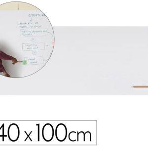 Pizarra blanca bi-office loop magnetica acero lacado sin marco 240x100 cm