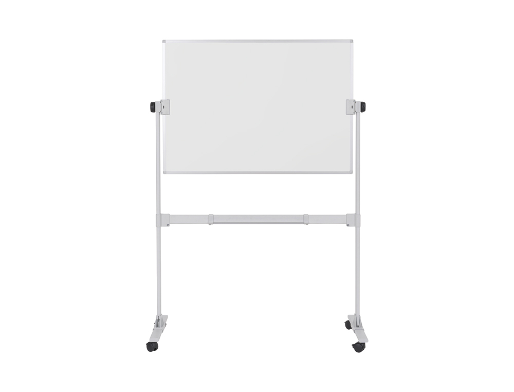Pizarra blanca bi-office ayda magnetica acero lacado melamina volteable movil 106,5x75 cm