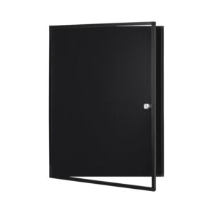Vitrina de anuncios bi-office new gen magnetica acero lacado 6xa4 para interior color negro 696x636x36 mm