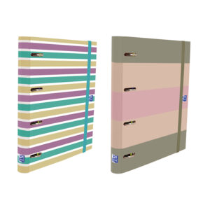 Carpeta 4 anillas oxford europeanbinder tapa extradura din a4 + recambio 120 hojas cuadro 5 mm