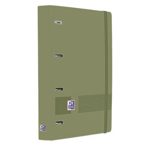 Carpeta 4 anillas oxford europeanbinder live&go tapa polifoam din a4 + recambio 120 hojas cuadro 5 mm verde