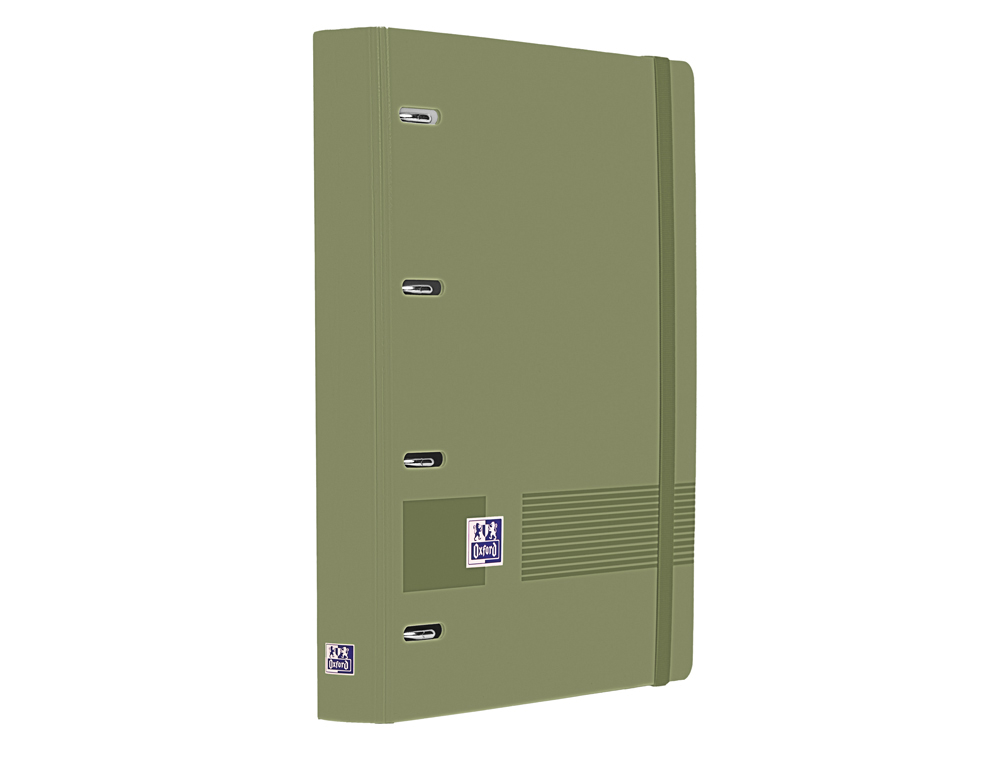 Carpeta 4 anillas oxford europeanbinder live&go tapa polifoam din a4 + recambio 120 hojas cuadro 5 mm verde