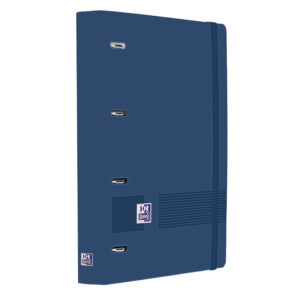 Carpeta 4 anillas oxford europeanbinder live&go tapa polifoam din a4 + recambio 120 hojas cuadro 5 mm azul