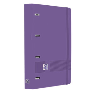 Carpeta 4 anillas oxford europeanbinder live&go tapa polifoam din a4 + recambio 120 hojas cuadro 5 mm lila